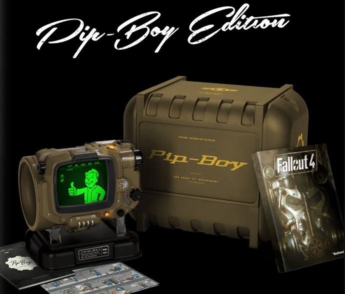 Состав коллекционного издания игры Fallout 4 с пипбоем